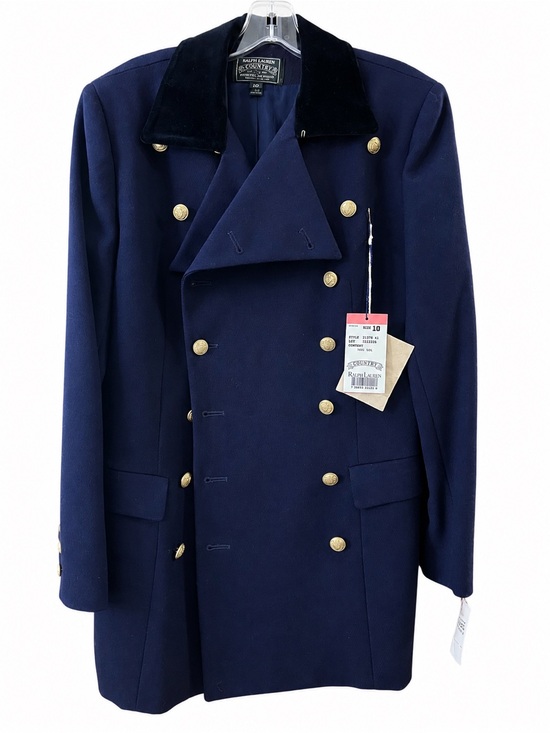 Ralph Lauren Purple Label Jackets & Blazers - Vintage Ralph Lauren Country Wool Military Coat Velvet Collar NWT Size 10 RARE!!